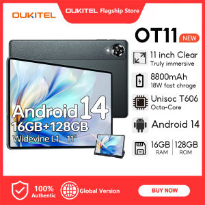 OUKITEL OT11 Tablet 11inch Crystal 16GB+128GB 8000mAh Clear Display Razor-Thin 13MP+5MP AI Camera Tablets Face ID FM OTG Android