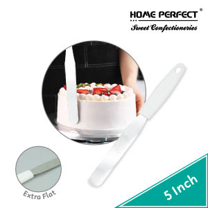 HOME PERFECT 5 Inch Extra Flat Icing Spatula W/S/S Blade & Non-Slip HandleCake Decorating ToolsKek Icing KrimWY-9877