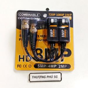 Balun Camera Video Full HD 8Mp Chuẩn khóa gài dể sử dụng (Vĩ Vàng 8MP HD Analog Video)