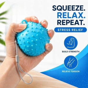 Hand Grip Strength Ball Silicone Massage Ball Stress Relief Finger Wrist Exercise Rehab Trainer