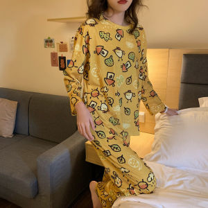 Women Sleepwear Suit Plus Size Pyjamas Soft Top Pants Girls Loungewear