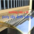 (khổ cao 1,22m x  Dày 3mm) tấm tôn nhựa lấy sáng POLY ĐẶC  TRẮNG TRONG VÀ MÀU XANHmàu. 