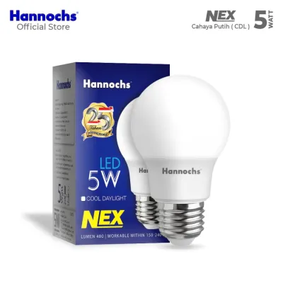Hannochs Lampu LED NEX 5 watt Cahaya Putih ( PAKET 5 PCS ) Hannochs Lampu LED NEX 5 watt CDL - Putih