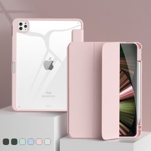 iPad Case Built-in Charging Pen Holder for iPad 10th Gen 2022 iPad Air 11 13 5th 4th Case for iPad Pro 11 13 Case 2024 2022 2021 Mini 2024 6 5 iPad Case 10.2 9th Generation Case 7th 8th Cover