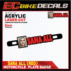 ECBIKE DECALS  CONG TV AND TEAM PAYAMAN MOTORCYCLE PLATE ACRYLIC BADGE-3mm Acrylic-based and Laminated Printed Sticker