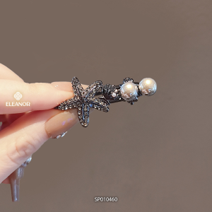 Kẹp tóc nữ Eleanor Accessories hình sao biển vỏ sò đính đá phụ kiện tóc kẹp tóc mái 10460