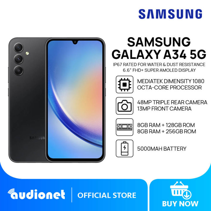 Samsung Galaxy A34 5G Smartphone 8GB 128GB 256GB Dimensity