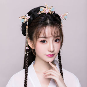 Set Aksesoris Perhiaasan Sisir Rambut Aksen Mutiara Gaya China Untuk Pernikahan