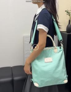 Túi Tote Nylon Dáng Dọc ALO Dành Cho Nữ Có Bảng Tên Kim Loại Quai Xách Phối Màu Tương Phản Dây Đeo Vai Có Thể Tháo Rời Nhẹ Đa Năng Túi Đeo Hàng Ngày