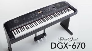 Yamaha DGX 670 พร้อมชุดขาตั้ง 1 Foot Switch เก้าอี้ อุปกรณ์และของแถมพิเศษครบชุด