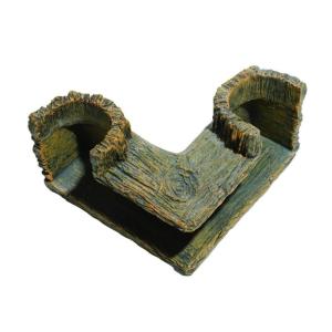 Realistic Corner Tunnel Resin Cave Shelter Place Aquariums Decoration Fishtanks Cave Hideouts For Fry and Fish Shrimp Use