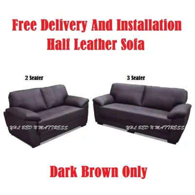 YHL Best (2 / 3) Genuine Cow Hide Half Leather Sofa