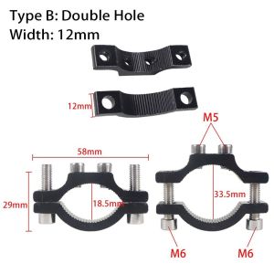 【COD&Fast Delivery】1Pcs Electric Bike Motorcycle Spotlight Holder Fixed Chips Handlebar Frame Pipe Multifunctional Clamp Universal Aluminium Phone Headlight Bracket For 18.5-33.5mm Front Fork