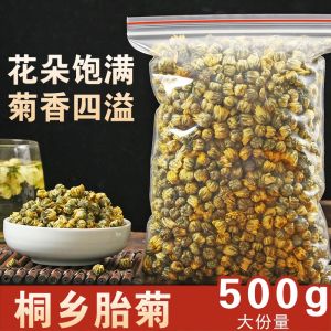 Grade AChrysanthemumBudsBungaKekwa500G正宗特选桐乡胎菊清肝明目杭白菊清热降火菊花茶胎菊王 tea