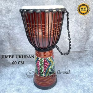 Alat Musik Tradisional Jimbe Jumbo Tinggi 60 cm Motif Ukir Super