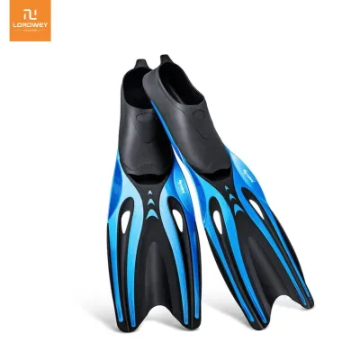 LORDWEY & WAVE Professional Adult Flexible Comfort TPR Non-Slip Swimming Diving Fins Rubber Snorkeling Swim Flippers Water Sports Beach Shoes