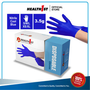 Health1st Premium Nitrile 3.5g Disposable Glove Cool Blue Powder Free 240mm