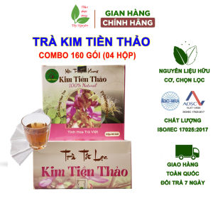 Combo 160 gói trà kim tiền thảo trà túi lọc kim tiền thảo hoa kim ngân cho người sỏi gan sỏi mật tiểu buốt sỏi bàng quang