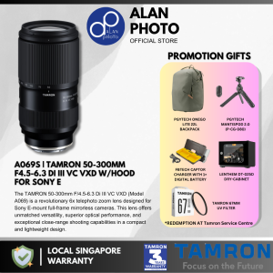 [Sony E] Tamron 50-300mm F4.5-6.3 Di III VC VXD Lens [A069S] | Tamron Singapore Warranty