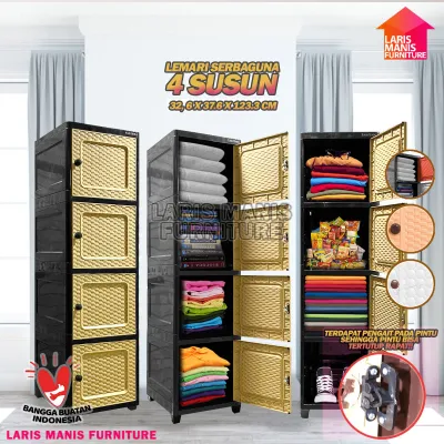 Lemari Plastik Serbaguna 3 SUSUN Tabitha CLICKS Tabitha LOKI LOKER SERBAGUNA Lemari Pakaian CABINET LEMARI TABITHA LEMARI SWING LEMARI PLASTIK MURAH
