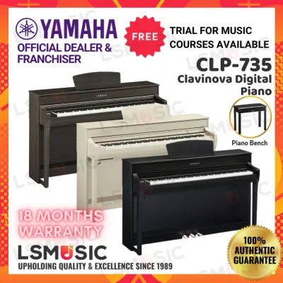Yamaha Clavinova Digital Piano CLP735 (CLP-735 / CLP 735) New / Open Unit - Black / White Ash / Dark Walnut