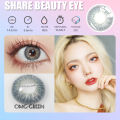 【COD】New ~2pc/Pairs OMG~Sweet Girly Brown Contact Lense PURPLE color Big Eye Natural Color Doll Eye Contact Lens Contacts Yearly Use 0 Degree-Diameter 14mm. 