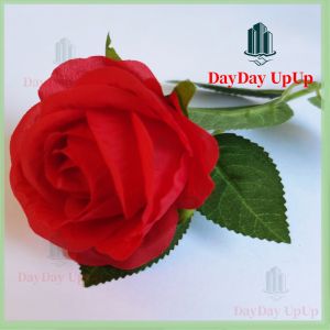 【Fast Delivery】1PCS Rose Red Color High-Grade Artificial Flower Fake Flower for Home Party Rose Artificial Flower Wedding Party Decoration Valentines Day Mothers Day Gift Artificial Rose 