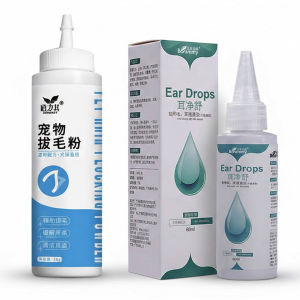 Bundle Dorrikey Pet Ear Hair Removal Pet Hair Plucking Powder & Borammy Ear Drops 60ml