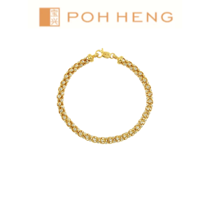 Poh Heng Jewellery 22K Lumiere Bracelet in Yellow White Gold [Price By Weight]