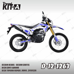 Decal CRF 150 L - Stiker Motor Crf 150 L Sky Racing MOTIF RACING MERAH HITAM D-I2-1263 D-I2-1419 D-I2-673