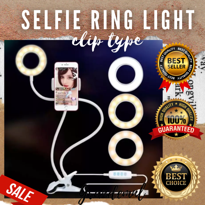 BEST SELLER CLIP TYPE LED SELFIE RING LIGHT Ring Light Stand For