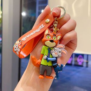IQAngel Zootopia thỏ Judy Keychain Mặt treo hoạt hình dễ thương động vật thành phố nhân vật Charm Gắn Túi cho các cặp vợ chồng và trẻ em