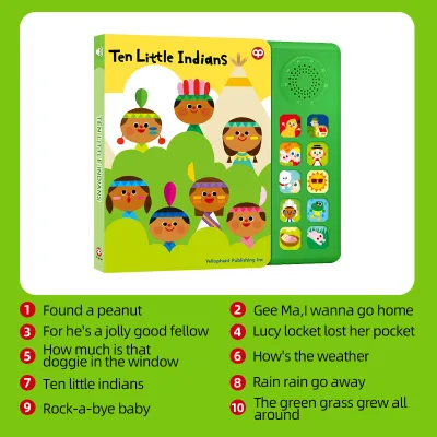 10 Songs Music Book | English Singing Books for baby and kids | Classic Nursery Rhymes | Childrens Early Learning Song Books