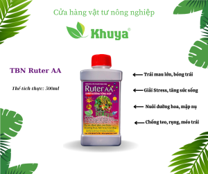 Phân bón lá NPK sinh học Ruter AA 500ml Ra rễ - Đâm đọt - Lớn trái