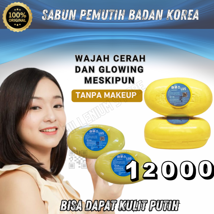 Sabun Korea Best - Sabun Pemutih Paling Ampuh Miracle Soap - Sabun Pemutih Badan Wajah Muka - Penghilang Flek - Millenium Store