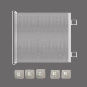 SKISOPGO Retractable Dog Gate Pet Safe Mesh Fence & 5 Hooks Anti-cat Running Out Safety Mesh Net