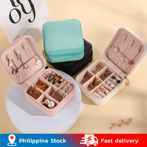 💥Dream Best🔥 Mini Jewelry Storage Box Portable Home Travel Earrings Necklace Storage Case for Women Ring Organizer PU Leather Display Case