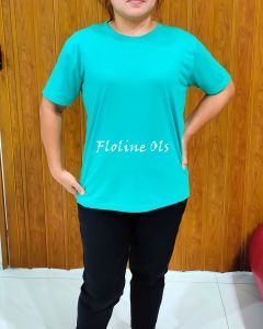 Floline Ols- Kaos Jumbo XXXL Tshirt / Atasan BIG Size / Oblong Wanita Ukuran Jumbo / Kaos super jumbo / kaos spandek Murah Stay At home