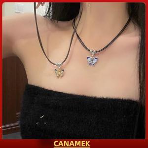Miễn phí vận chuyển✨ Trung Quốc Phong Cách Thời Trang Retro Bện Dây Vòng Cổ Bướm Hoa Mặt Trăng An Toàn Khóa Mặt Dây Chuyền Vòng Cổ Cho Phụ Nữ Đồ Trang Sức Cổ Điển