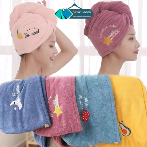 WGG Quick Drying Microfiber Hair Towel – Ultra-Absorbent Lightweight Hair Wrap for Fast Frizz-Free Drying