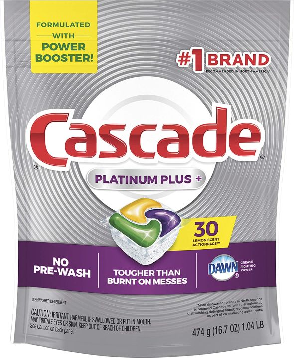 Cascade Platinum Dishwasher Pods, Actionpacs Dishwasher Detergent with