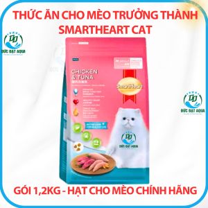 Thức ăn cho mèo TRƯỞNG THÀNH Smartheart Cat - gói 12kg - hạt cho mèo CHÍNH HÃNG siêu ngon