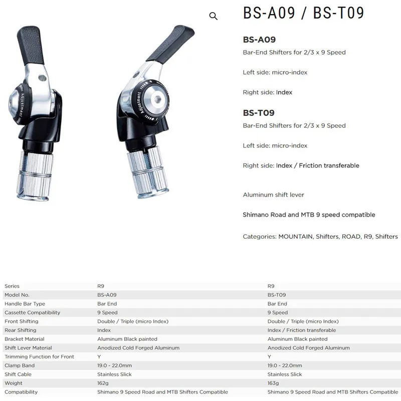 New Microshift TT Bar End 11 Speed Shifter BS-A11 MTB
