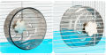 Zoog Hamster Silent Running Wheel Grey - 13cm. 