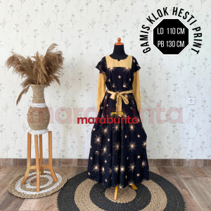 Gamis Susun Hesti Bahan Rayon Muslimah