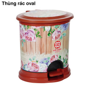 Thùng Rác Có Nắp Bật Vuông Tròn Oval Việt Nhật 8005/7/8/9/10/11/12/15 Bật Rác Nhiều Size - TADAHOME