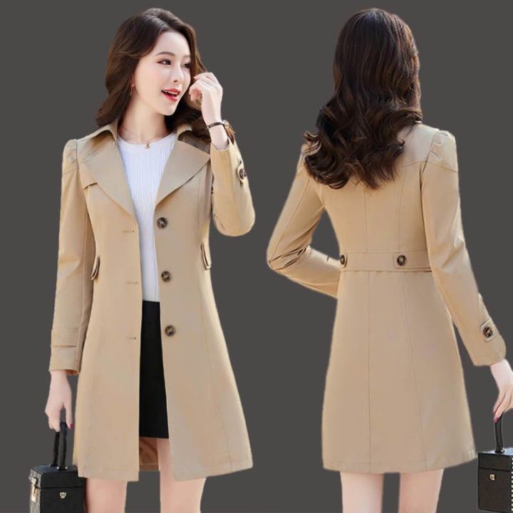 美品】JUEMI Double Drawstring Long Coat（Korean Women Long Jacket 