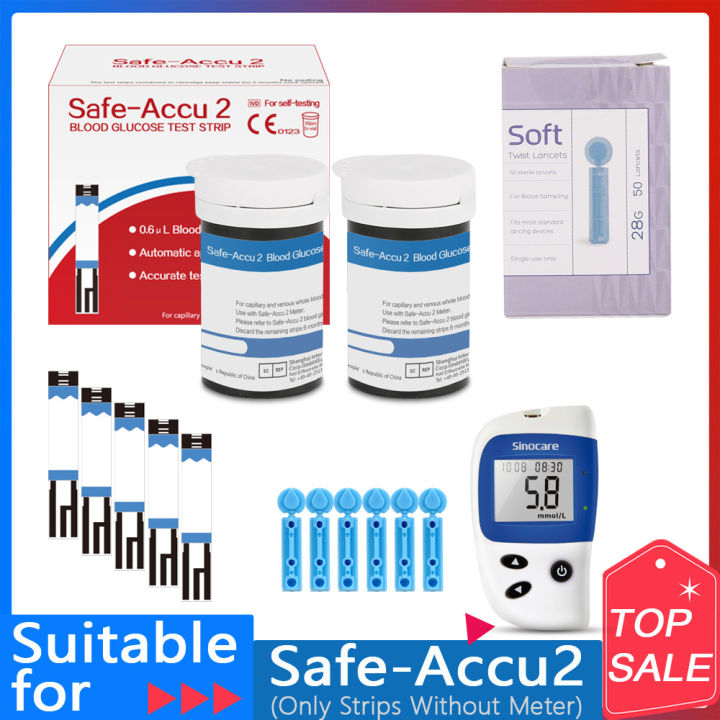 Sinocare Safe Accu Blood Glucose Test Strips Diabetic Test Strips Glucose Meter - View #6