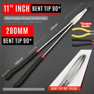 11INCH 16INCH Extra Long Nose Plier Straight 45 degree 90 degree O Shape Curved Bent Pliers Grip Tip Mechanic Equipment