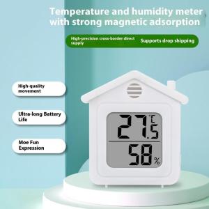 Digital Indoor Climate Monitor Hygrometer Featuring Shockproof Plastic Construction Wide Application In Schools Commercial